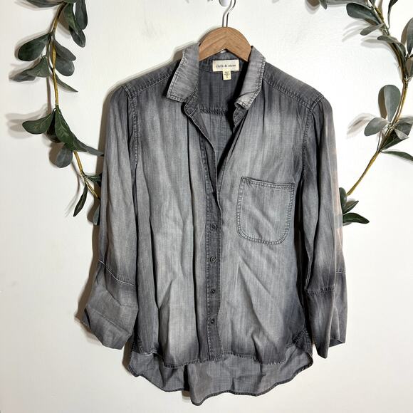 Cloth & Stone Gray Button Up - Picture 1 of 5